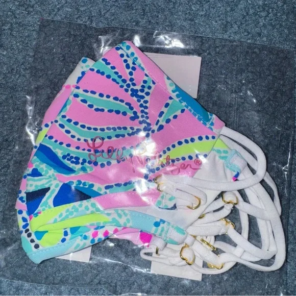 New 3-pack Lilly Pulitzer Face Masks