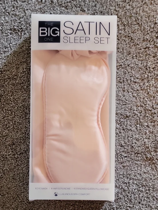 The Big One Satin Sleep Set - Light Blush Pink
