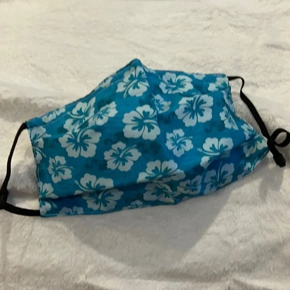 6/$20 New blue flower face mask