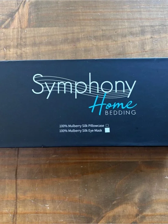 Symphony Home 100% Mulberry Silk Eye Mask-White-New in Box!