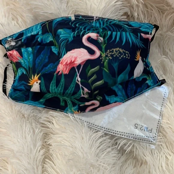 New Tropical flamingo face mask