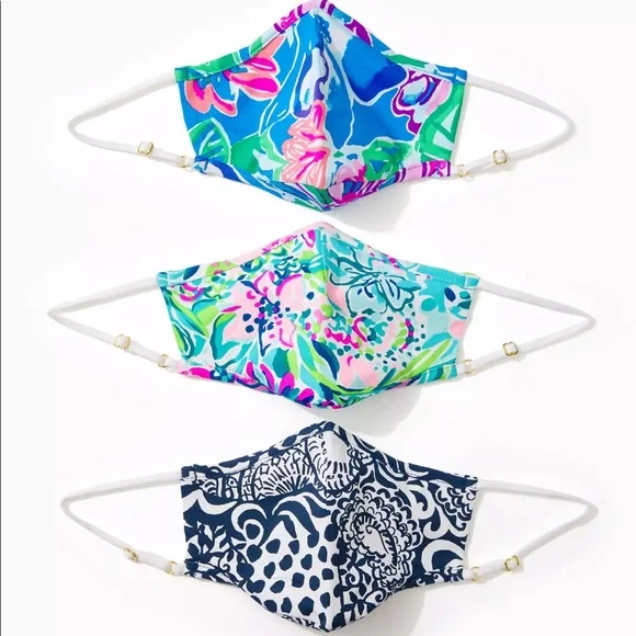 Set of 3 Lilly Pulitzer face masks