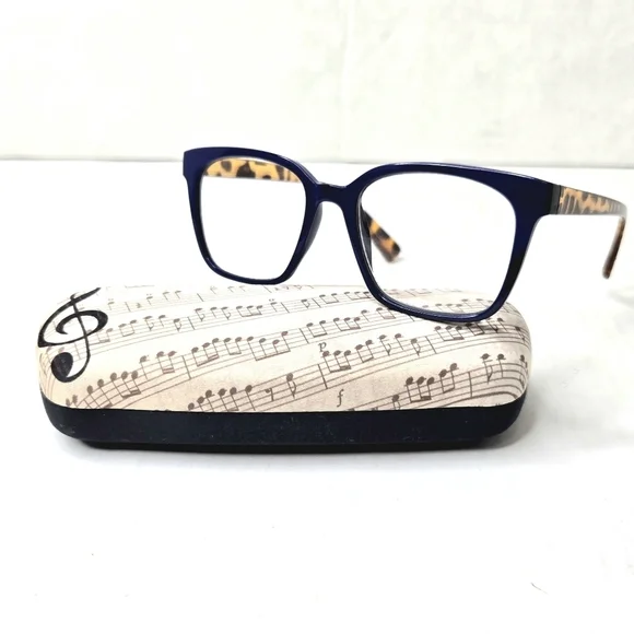 Eyeglass Case, Music Themed. Hard Shell.