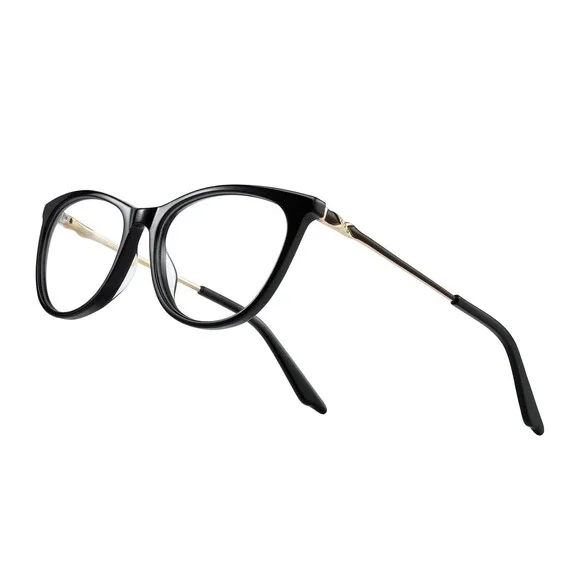 RBPilot RB2162 Black Cat Eye Reading Glasses +0.75 Blue Light Blocking Italy