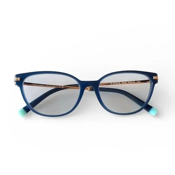 Tiffany & Co. TF2223-B Blue Opal Swarovski Cat Eye Eyeglass Frames