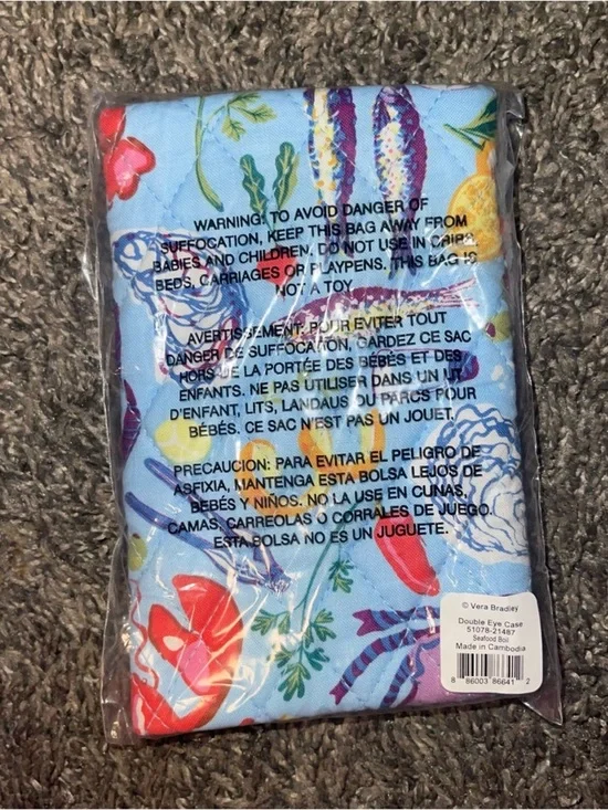 Vera Bradley Double Eye Case SEAFOOD BOIL NWT