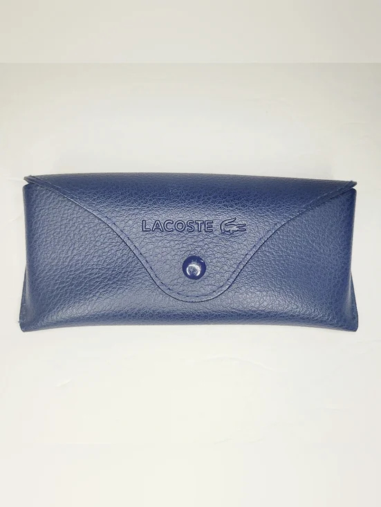 Lacoste Novak Djokovic Sunglasses CASE ONLY Textured Blue Snap Closure Tennis