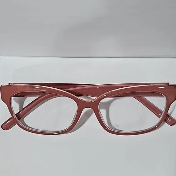 Zenni Women's Taupe Rosegold Plastic Full Rim Lightweight Prescription Glasses