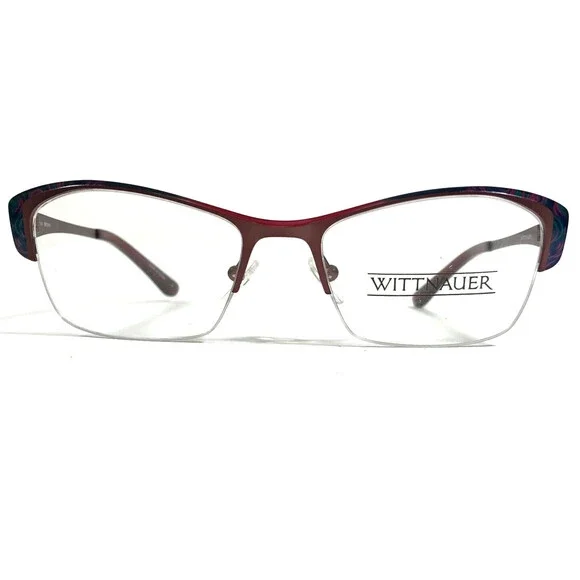 Wittnauer Eyeglasses Frames LUCIANA BROWN Cat Eye Half Rim 53-18-140