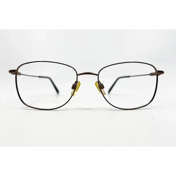 Sergio Tacchini Eyeglasses Mens Brown Metal Frame Square 55-18 38679