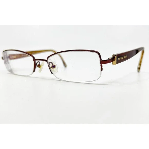 Michael Kors Eyeglasses Womens Burgundy MK312 210 Half Rim Frame 50-17-135