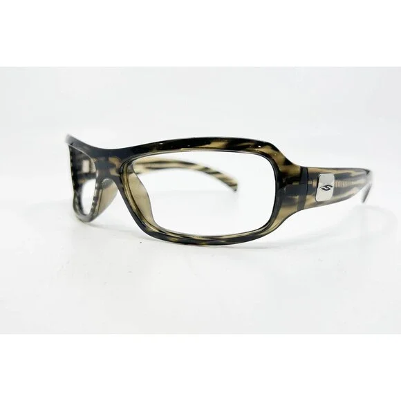 Smith Method Eyeglasses Mens Brown Striped Rectangular Frames 34161