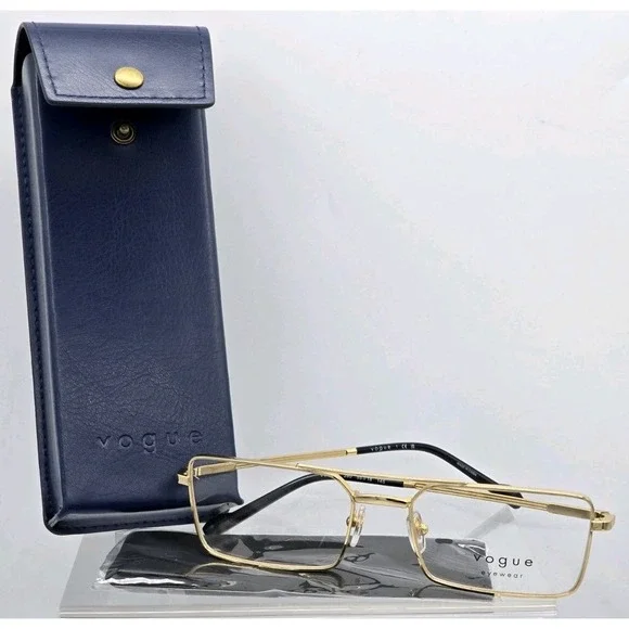 Brand New With Tags Vogue Eyewear VO4310 Glasses‎ Frames Shinny Gold And Black
