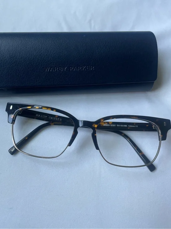 Warby Parker Ames 3201 Eyeglasses Frame Womens Brown Tortoise Full Rim 54-18-145
