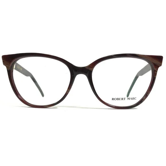 Robert Marc Eyeglasses Frames ORYX-RHS Brown Round Full Rim 52-18-135