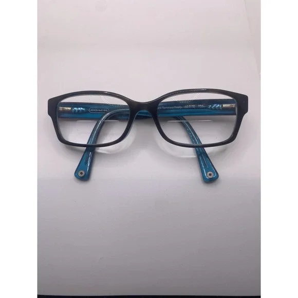 Coach Eyeglasses FRAME ONLY HC 6040 Brooklyn 50-16-135 Dark Tortoise Teal 864