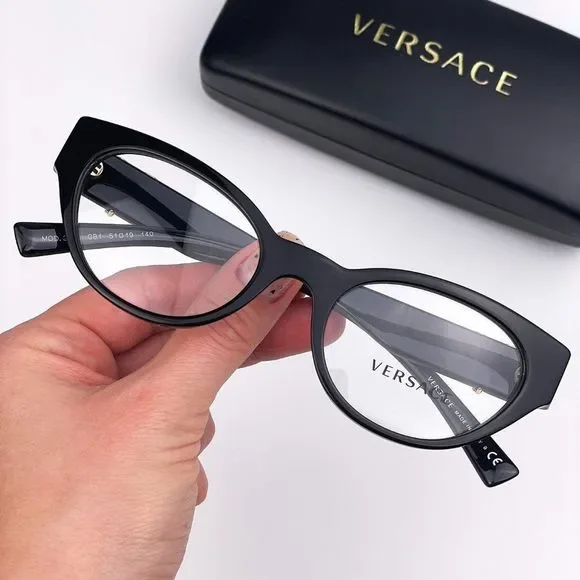 Versace VE3282 GB1 Eyeglasses Black Cat Eye Women