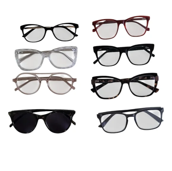 Eyeglass Frames Set of‎ 8 Multiple Colors and Sizes
