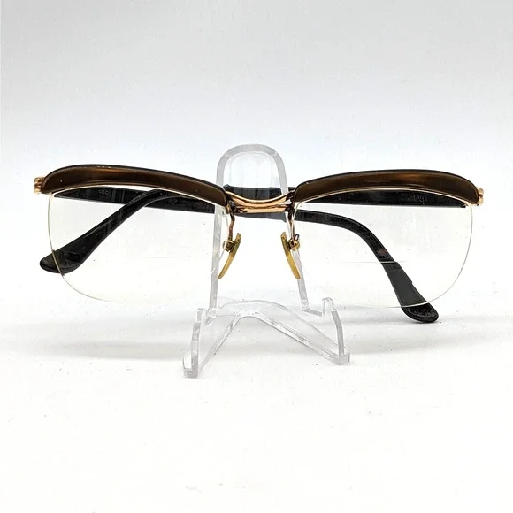Amor Gold Filled Half Frame Glasses Vintage 1960s Made in France Says 18mm GF