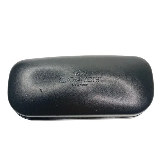 Coach Black Hard Eyeglass Clamshell Sunglasses Protector Logo‎ Gold CASE ONLY