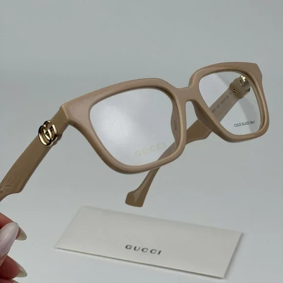 Gucci GG1536O 007 BRAND NEW Eyeglasses Nude Women Square