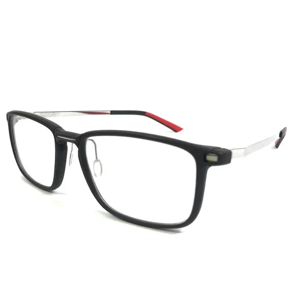 McLaren Eyeglasses Frames MLOP-98O11A C01 Matte Black Red Asian Fit 55-19-143