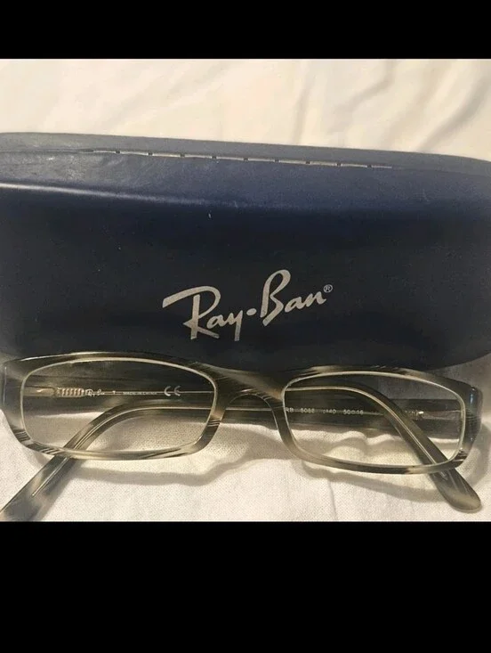 Ray Ban Eyeglasses RB 5088 2440 50 Size 55mm Optical Frame Multi Striped Grey