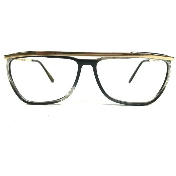 Cerruti 1881 2905 CN Eyeglasses Frames Black Gray Gold Square Full Rim 58-14-125