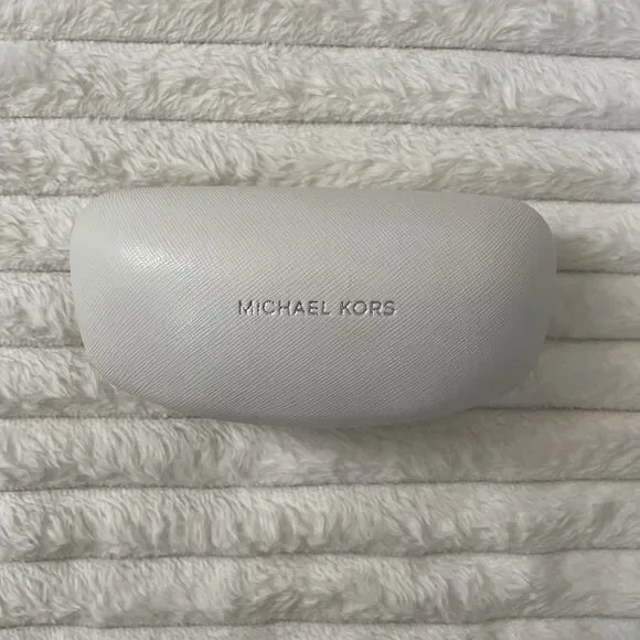 Michael Kors Clamshell Hard Large Sunglasses Eye Glasses Protective Case White