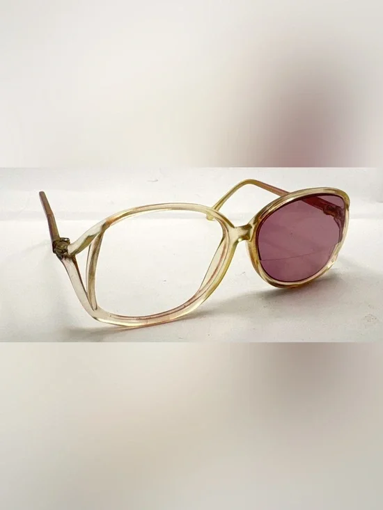 Vintage Impulse Brown Translucent Oval Sunglasses Frames Only Hong Kong