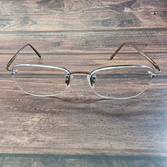 Ralph Lauren RL 1345 Bronze Rimless Bottom Oval Eyeglasses Frames 49-15-130