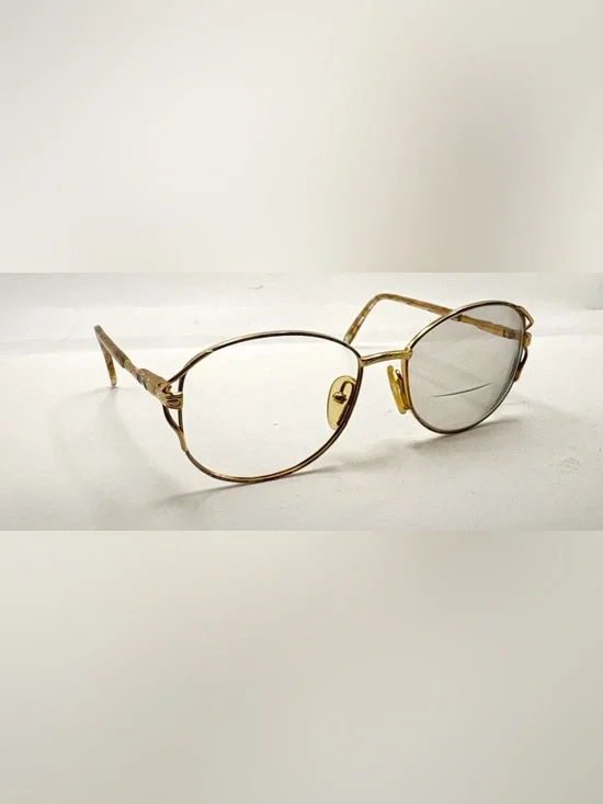 Elizabeth Arden EA-633-1 Brown Gold Oval Sunglasses Frames Only