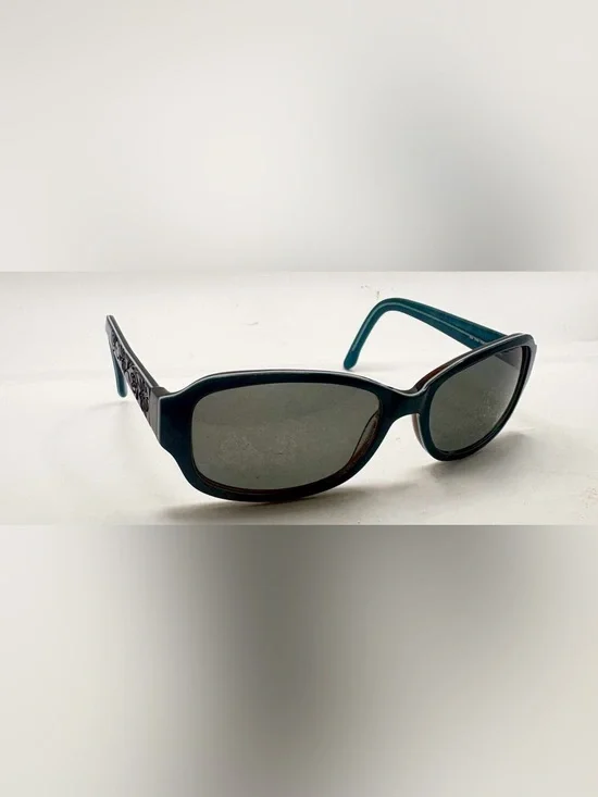 SG814 Brown Teal Oval Sunglasses Frames Only