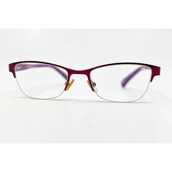 Liz Claiborne Eyeglasses Womens Burgundy Half Rim L447 0T7 48-17-130 48mm