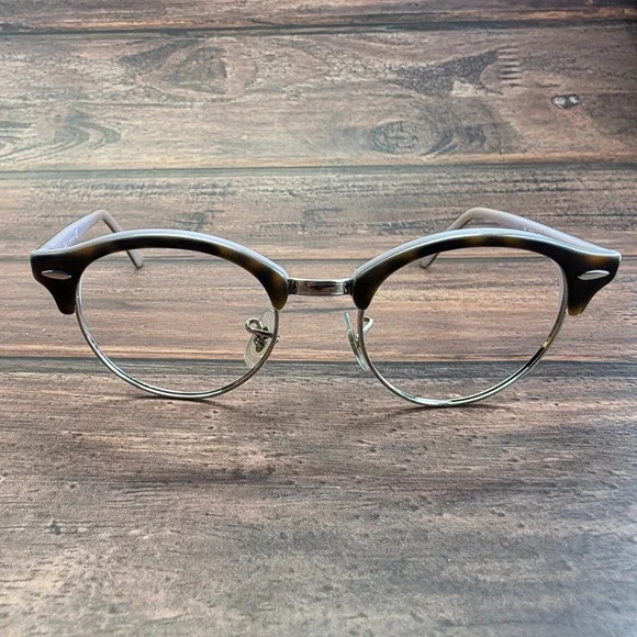 Ray-Ban RB 4246-V 5240 Clubround Tortoise Lavender Eyeglass Frames 47-19-140
