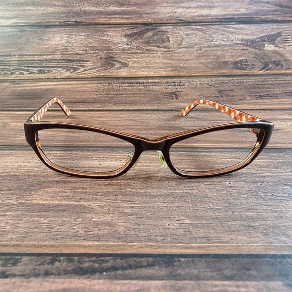Kate Spade New York Janene 0X90 Brown Orange‎ Gingham Cat Eye Eyeglass 53-17-135