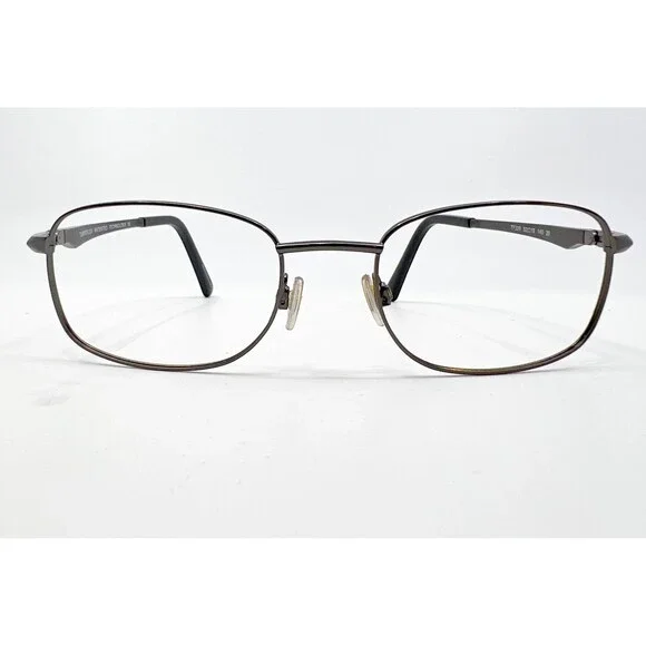 Turboflex Eyeglasses Mens Gunmetal TF339 Full Rim Rectangular 52-19-140