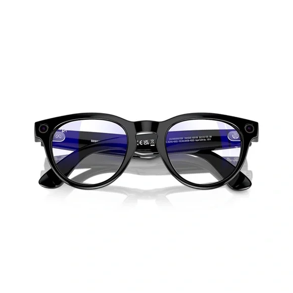 Rayban Stories, RW4003 Clear Round Shiny Black Frame