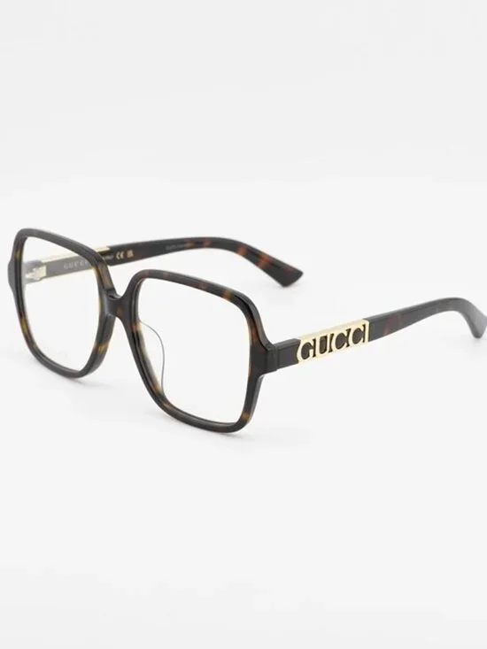 Gucci GG1193OA 002 Eyeglasses Havana 57mm Square Frame