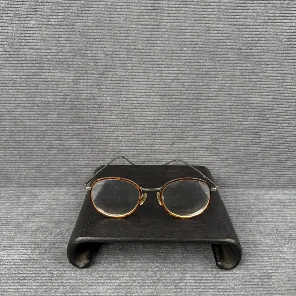 Zenni Round Tortoise Shell Eyeglasses Silver Metal Frame Retro Clear Lens