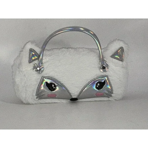 White Faux Fur Fox Eyeglass Case So Pretty