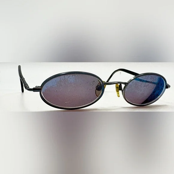 Vintage Revo Gunmetal Blue Oval Sunglasses Frames Only