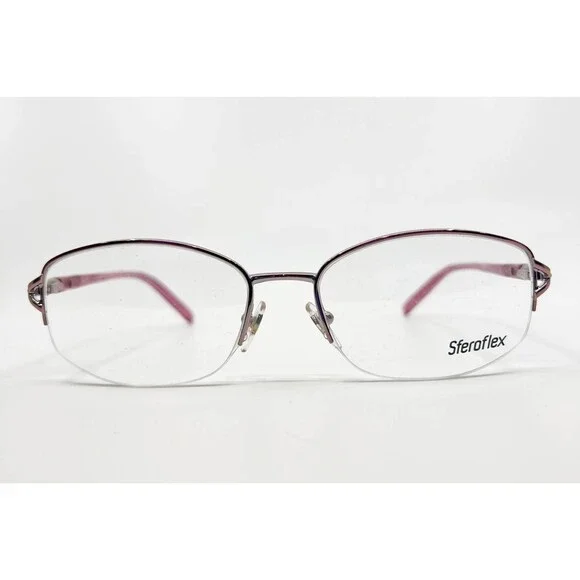 Sferoflex 2550-B 299 Eyeglasses Frames Womens Pink half rim 53-17-135 14863