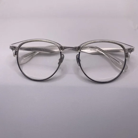 Ray-Ban Eyeglasses Women FRAMES ONLY RB 6396 51-19-140 Clear Silver 463