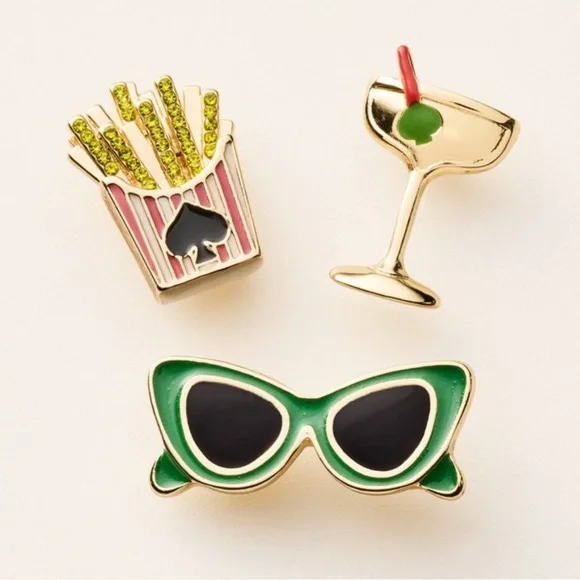 Kate Spade 2 - 3-Pack Mixed Novelty Pin Set from kate spade new york x Tar…