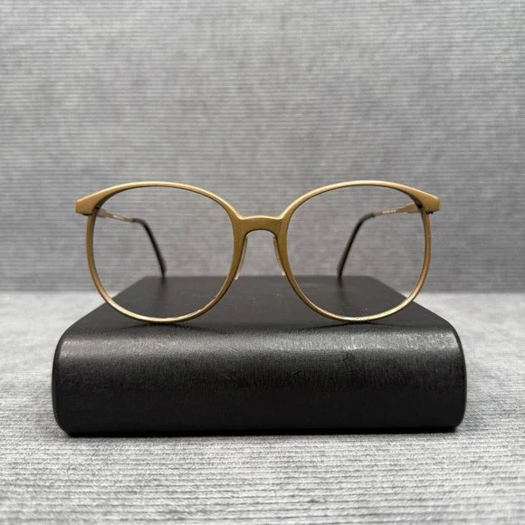 Carbonyl by Viva Vintage Round Gold Eyeglasses Frames Japan Mod 728 Col 044 140