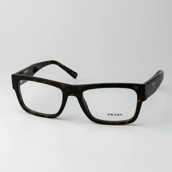 Prada Women Eyeglasses Havana Rectangle Unisex PR15YV 2AU1O1 BRAND NEW