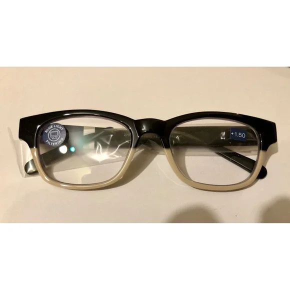 NEW Black & Tan Layover Peepers Blue Light Filtering  +1.50 Readers