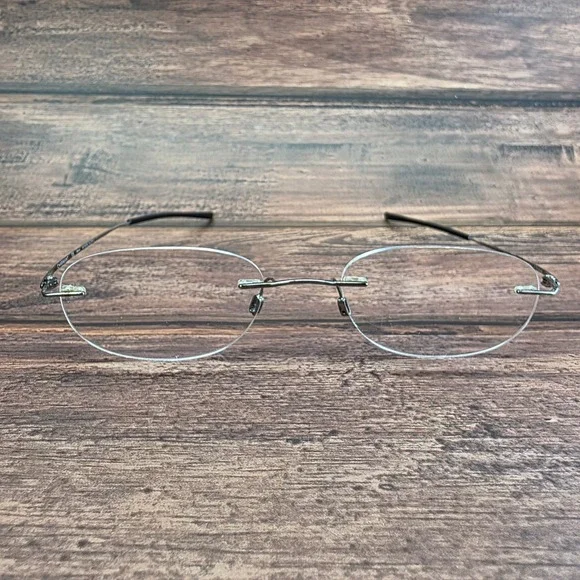 Charmant CH3600 GR Rimless Beta Titanium Eyeglasses Gunmetal Grey 140mm