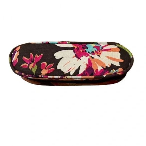 Vera Bradley Floral Patterned Zippered Reading Glasses Eyeglasses Case Accessory